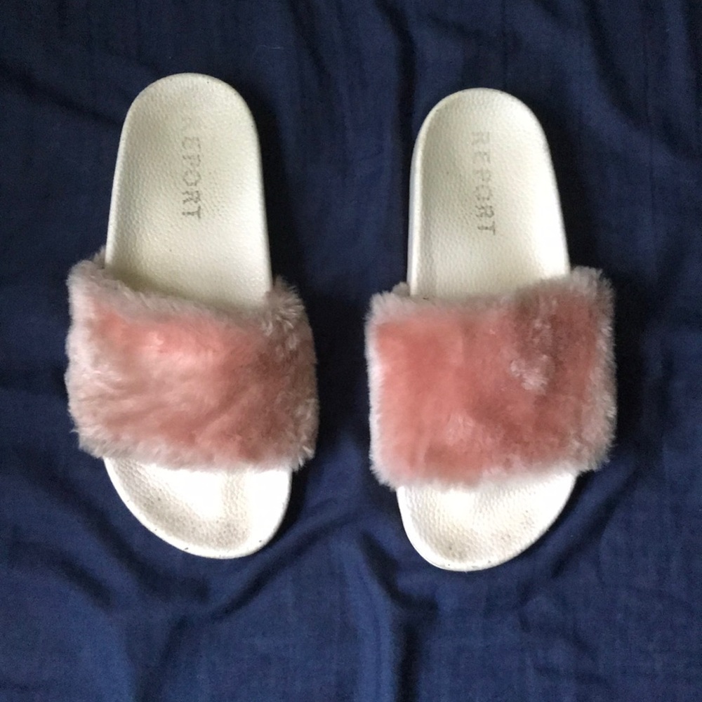 Pink report slippers